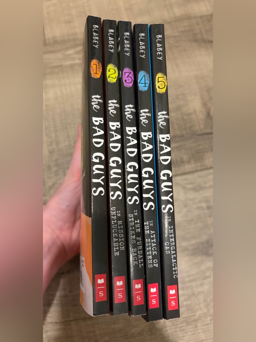 Scholastic The Bad Guys Paperback Back Covers - Books 1-5